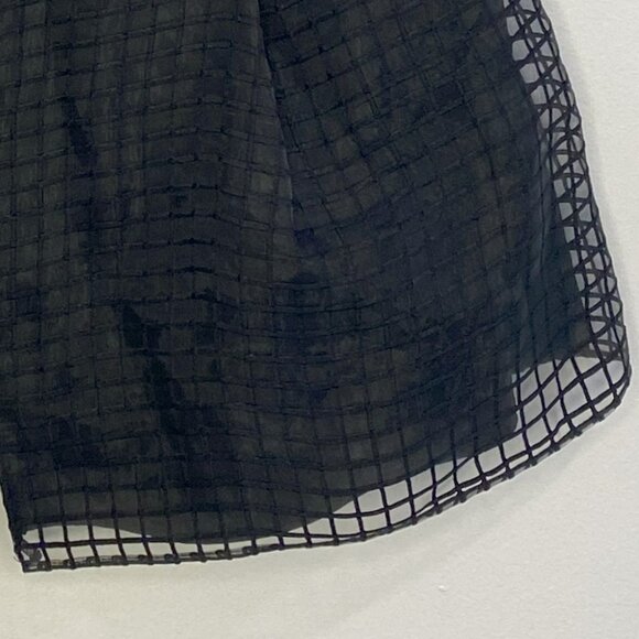 Rachel Roy - Sleeveless, Structured Top, Black w/ Textured Overlay, Size10 - Picture 10 of 11